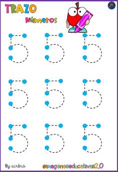 a printable worksheet with numbers for children to learn how to write and draw