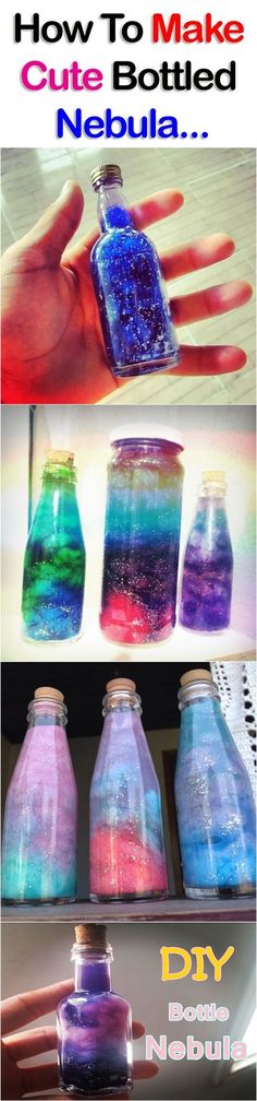 how to make glitter bottle bottles with nebula and diy natural dyes