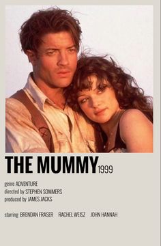 the movie poster for the film the mummy, starring actors from two different erass