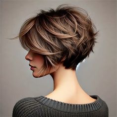 2025 Short Hair Trends, Short Bob Back View, Pixie Cut Long Bangs, Shaggy Pixie Bob, How To Shape Eyebrows, Kort Bob, Stylish Short Hair, Choppy Bob Hairstyles, Short Hair Pixie Cuts