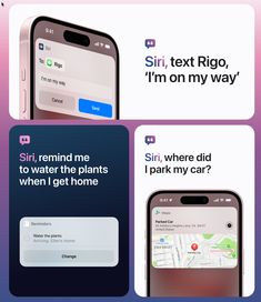 an iphone screen with the text siri, text rigo, i'm on my way