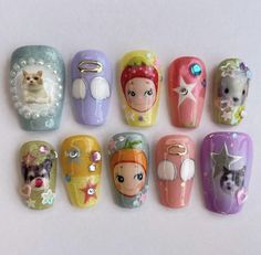 Angel Nails, Aesthetic Things, Sonny Angel, Your Aesthetic, Art Designs, Circus, Nail Art Designs, Nail Art, Angel