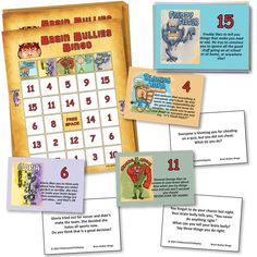 an image of a game for children with numbers and pictures on the front, along with instructions