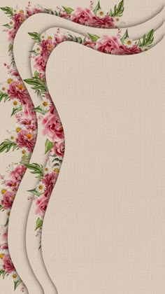 an abstract floral background with pink flowers and green leaves