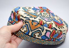 Bohemian Embroidery, Beaded Headpiece, Lazy Daisy Stitch, Colorful Hat, Embroidery Patterns Vintage, Hat Embroidery