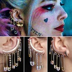 Harley Quinn Accessories, Harley Quinn Jewelry, Harley Quinn Costume Diy, Vampire Costume Diy, Arley Queen, Pirate Costume Diy, Harley Quinn Halloween Costume, Harley Quinn Makeup, Susanoo Naruto