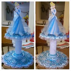 this is an image of a cake made to look like a princess