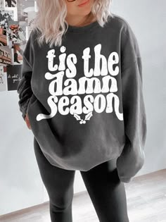 Tis the Damn Season Sweatshirt Comfort Colors® Christmas Crewneck Taylor Fan Gifts Xmas Presents Taylor Fan Gifts Oversized Christmas Hoodie Holiday Sweatshirt Cozy Winter Sweater Oversized Sweatshirt  Shop all The June Kind - https://www.etsy.com/ca/shop/TheJuneKind? ---------- Please read before placing your order -------------- 1. This apparel is GENDER NEUTRAL / UNISEX. The relaxed fit is flattering for all bodies. 2. Refer SIZE CHART for measurements. Size up for oversized looks. 3. PRODUCT Affordable Holiday Winter Sweatshirt, Cheap Playful Winter Sweatshirt, Cheap Oversized Winter Sweatshirt, Vinyl Sweatshirt Ideas, Winter Sweaters Oversized, Tis The Damn Season, Christmas Crewneck, Christmas Hoodie, Sweater Oversized