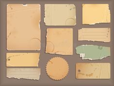 old paper with torn edges on brown background royalty illustration