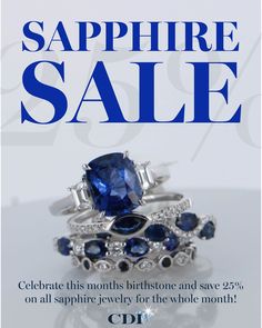 Birthstones By Month, Sapphire Jewelry, Quick Saves