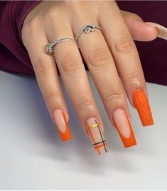 Polished Style, Glow Nails, Exotic Nails, Thanksgiving Nails, Short Acrylic Nails Designs, Square Acrylic Nails