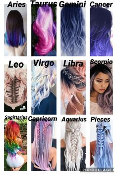 Hairstyles Zodiac Signs, Zodiac Hair, Fantasy Make-up, Zodiac Sign Fashion, Zodiac Signs Chart, Zodiac Signs Sagittarius, Zodiac Signs Leo, Zodiac Signs Gemini, Zodiac Signs Horoscope