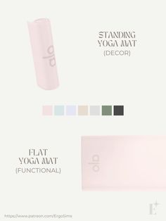 an advertisement for a yoga mat with different colors