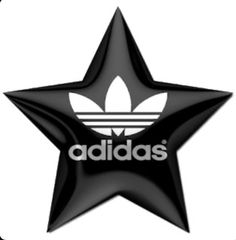 a black star with the adidas logo on it