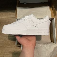 Nike Air Force 1 “07 Low Triple White Brand New Comes With Box Shoes Nike Air Force, Air Force 1 Shoes, Nike Air Force 1 07, White Brand, Shoes White, Nike Air Force 1, White Nikes, Air Force 1, Mens Shoes Sneakers