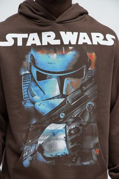 Available In Chocolate. Hoodie Long Sleeve Kangaroo Pocket Disclaimer: Due To The Printing Process A Difference In Saturation May Occur. Each Garment Is Unique. Print Placement Will Vary. 80% Cotton 20% Polyester Imported | Mens Star Wars Storm Trooper Hoodie in Chocolate Brown size Small by Fashion Nova Mens Tops Fashion, Chocolate Fashion, Storm Trooper, Print Placement, Mens Fleece, Unique Print, Chocolate Brown, Long Sleeve Hoodie, Kangaroo Pocket