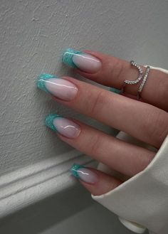 #nail design #nail inspo #elegant nails #nails #prom nails #trendy nails #minimalist nails #cool nail inspo #fourth of july nails #nude nail designs #ongle tendance ete 2024 #summer nails #coffin nails designs #coffin nails #grad nails #summer toe nails #spring nails #nail ideas #nails acrylic #nail designs #nail inspo #nagels #nägel inspiration #bored panda coin #bored panda #summer acrylic nails #simple summer nails #holiday nails #4th of july nails #beach nails #summer nails 2024 Nails Inspiration Turquoise, French Teal Nails, Teal Almond French Tip Nails, Nails Inspiration Teal, Prom Nails For Teal Dress, Prom Nails Turquoise, Aqua Prom Nails, Teal Nails For Prom