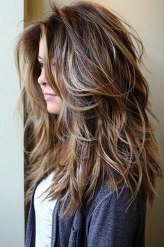 Long Hair Choppy Layers Straight, Long Layered Haircuts Shag, Beachy Layered Hair, Long Hair With Shaggy Layers, Rock N Roll Hairstyle Women, Long Length Hair With Layers Wavy, Textured Long Haircut, Cuts For Wavy Hair Medium, Haircuts For Long Hair Layers