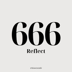 the logo for 666 reflect, which is black and white on a gray background