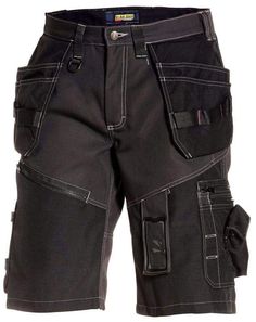 Blaklader Work Shorts with Nail Pockets (Cotton Canvas) - 1502 1310 - Shorts & Pirate Trousers - Blaklader Jeans Pants For Men, Denim Pants Men, Workwear Shorts, Style Overalls, Workwear Jeans, Casual Denim Pants, Work Shorts