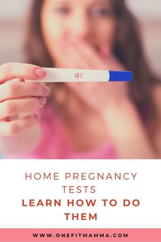 a girl holding up a test tube with the words home pregnancy tests learn how to do them