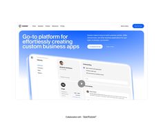 an image of a website page with the words go - to platform for effortlessly creating custom business apps