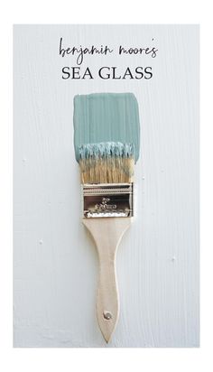 a paint brush with the words, bespoken more sea glass on it