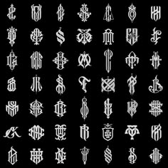 the different types of monogramic letters and numbers