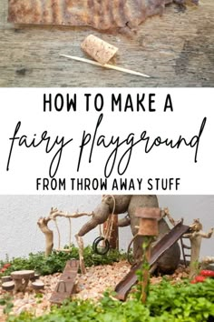 Fairy Garden Bed, Fairy Playground, Mini Garden Decor, Miniature Fairy Garden Diy, Garden Ideas Homemade, Fairy Woods, Hobbit Garden, Witch Ideas, Kids Fairy Garden