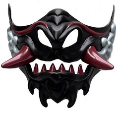 PRICES MAY VARY. Embrace the darkness: Unleash your inner Oni! with this awesome Japanese Oni Mask. Embody the spirit of the Oni and let your inner demon shine this Halloween. Transform your attire with a night of dark enchantment adorning this magnificent cosplay mask! Comes with an elastic backing for comfortable wear around the head. Approximately 7" x 6" fit adults and teens comfortably. Made of light-weight resin materials for comfortable wear Great for cosplay events, costume events, masqu Japanese Dragon Mask, Chinese Dragon Mask, Oni Demon Mask, Dragon Mouth, Teeth Mask, Demon Samurai, Dragon Teeth, Chinese Mask, Japanese Hannya Mask