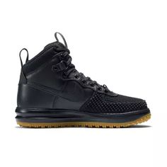 Nike Lunar Force 1 "Black/Metallic Silver/Anthracite" Men's Duckboot - Hibbett Nike Lunar Force, Cheer Shoes, Wrestling Shoes, Spring Sneakers, Nike Lunar, Casual Running Shoes, Trending Sneakers, Trail Shoes, On Air