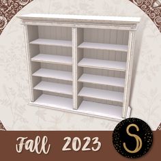 an image of a bookcase with the words fall 2012 s on it