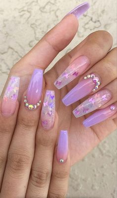 Paznokcie Hello Kitty, Coffin Nails Ombre, Ombre Nail Art Designs, Nails Matte, Ombre Nail, Ombre Acrylic Nails