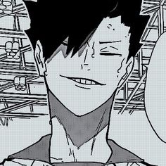 an anime character with black hair and white eyes, holding his hand up to the camera