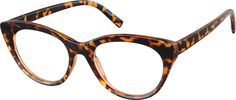 Glamour is the name of the game in these chic cat-eye glasses. Made from lightweight glossy TR90 plastic this look will add flare to any outfit and can be worn all day. This look is an eye-catching choice as both glasses and sunglasses. | Zenni Women's Cat-Eye Prescription Eyeglasses Tortoiseshell Plastic Glasses Bangs, Diamond Face Shape, Eye Prescription, Oval Glasses, Square Face Shape, Tortoise Shell Cat, Diamond Face, Zenni Optical, Keke Palmer