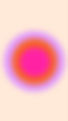 an orange and pink circle on a white background