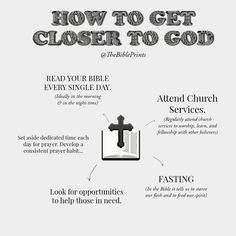 an info sheet describing how to get closer to god