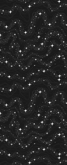 black and white background with stars in the night sky, for wallpaper or fabric