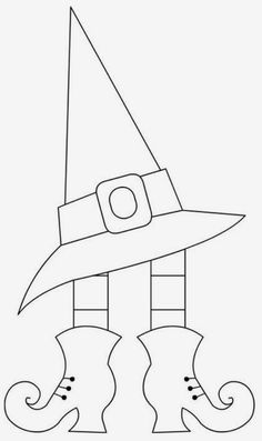 a black and white drawing of a wizard hat