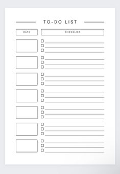 the to do list is shown in black and white