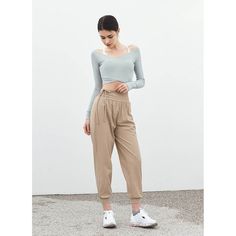 Popular brands in South Korea, recommended by many online beauties Made of excellent elastic and wrinkle-resistant fabric, it is comfortable, soft and breathable Special crinkle details add a unique sense of charm Casual version, the best choice for sports and daily wear Suitable for all kinds of sports training, including yoga, Pilates, weight training #Cropped trousers #casual pants #Multifunctional sports pants #Yoga pants #Neck pants #Sweatpants Trousers Casual, Sports Pants, Sport Pants