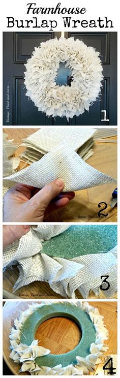 how to make a wreath out of burlap