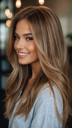 Golden Dreams: 15 Bronde Hair Color Ideas for Every Brunette - Inspire Inlet Hair Color Blonde To Brown, Ashley Brown Hair, Hazel Eyes With Brown Hair, Medium Brown Golden Hair, Transitioning To Blonde Hair Brunettes, Dark Hair For Light Skin Tones, Honey Brown All Over Color, Cool Brown Blonde Hair, Fall Time Hair Color