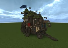 Minecraft Carriage, Minecraft Wagon, Fantasy Carriage, Cool Minecraft Banners, Minecraft Shops, Minecraft Building Guide, Minecraft Steampunk, Mc Builds