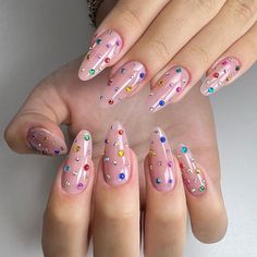 Nagellack Trends, Nail Jewels, Her Nails, Gem Nails, Nail Art Rhinestones, Pink Nail, Crystal Nails, Dream Nails, Funky Nails