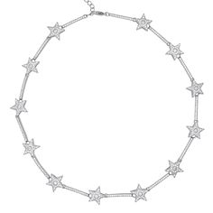 Sparkle into the night  If you're looking to elevate your look to a whole new level, a whole new galaxy in fact then celestial inspired Margot is the necklace for you! She is an absolutely stunning choker necklace featuring chunky stars all the way around and completely adorned with sparkling pave crystals for an elegant glamorous look. Crafted in 925 Sterling Silver adds an extra layer of luxury. Perfect for an occasion or if you just fancy elevating a casual look. Margot also makes a fabulous Star Choker, Silver Choker Necklace, Sparkling Stars, June Birthstone Jewelry, Into The Night, Silver Choker, Pearl Jewellery Earrings, Evil Eye Jewelry, Eye Jewelry