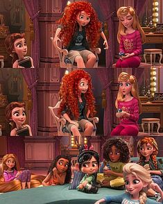 there are many different pictures of the characters in disney's little mermaids movie