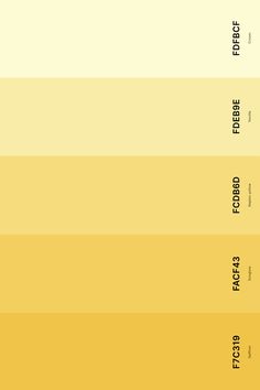 three different shades of yellow and white with the same color scheme in each one side