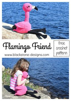 Flamingo Friend – Free Stuffed Flamingo Crochet Pattern – Blackstone Designs Amigurumi Flamingo, Crochet Flamingo, Crochet Hack, Crochet Birds, Sewing Stuffed Animals, Easy Crochet Projects, Beginner Crochet Projects, Crochet Stitches Patterns, Crochet Patterns For Beginners