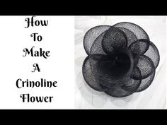 a black flower with the words how to make a crochet flower on it